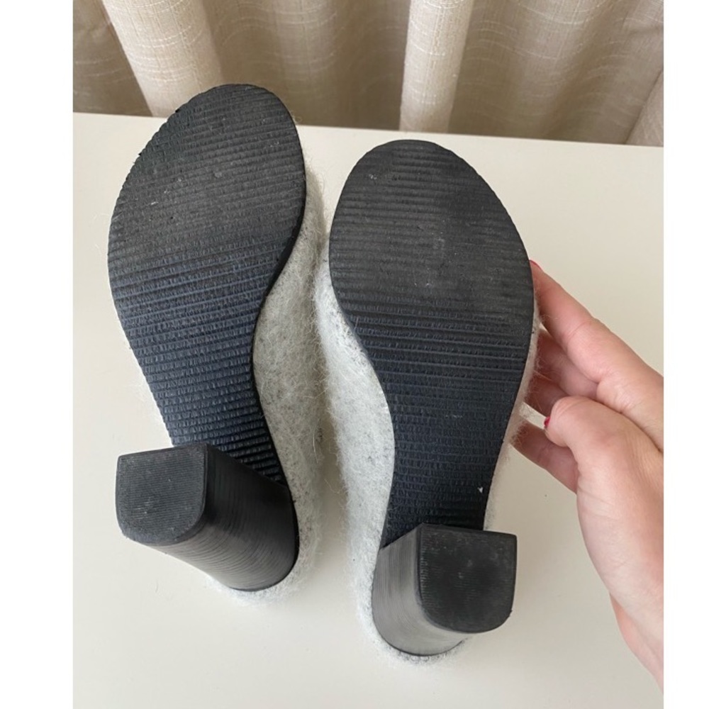 Tibi Gray Leona Alpaca & Wool Mules size 7.5 - Picture 5 of 5